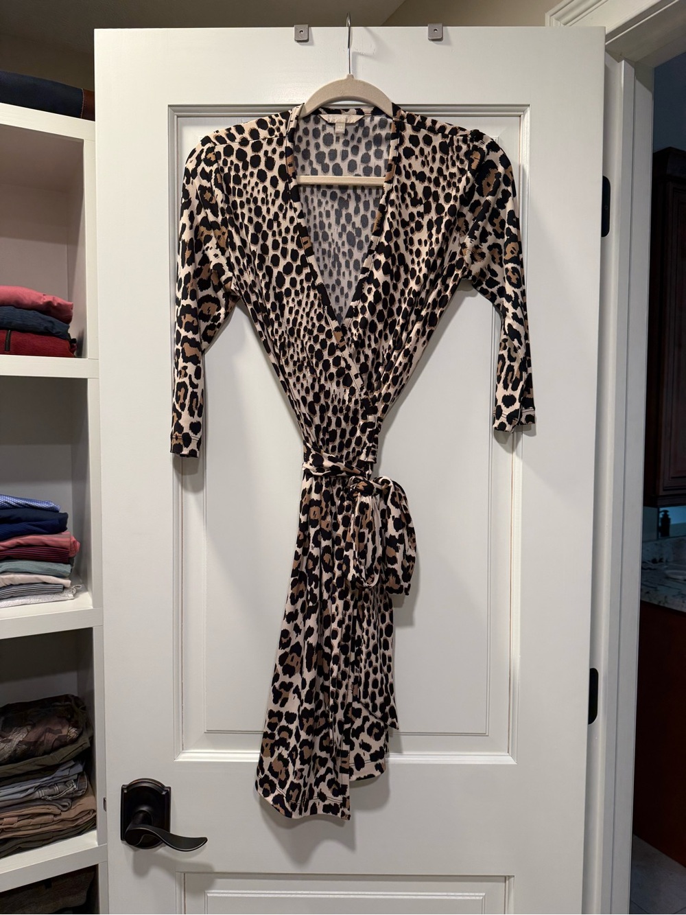 Leopard Print Wrap Dress
